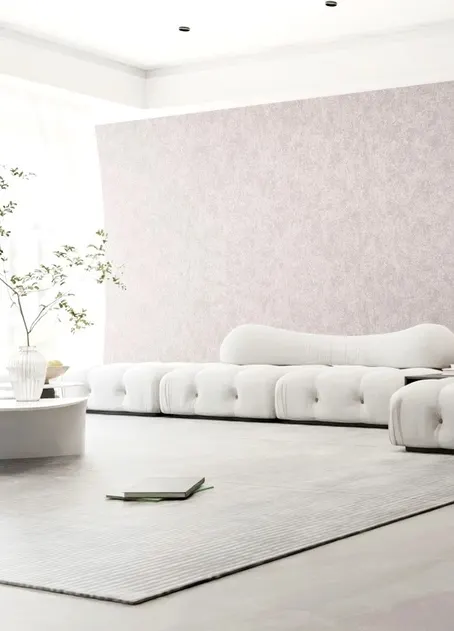 pink plain living room korean wallpaper